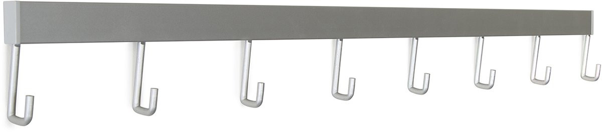 STAS Wandrek Kapstok Aluminium 70 cm universeel ophangrek voor jas, tas en accessoires