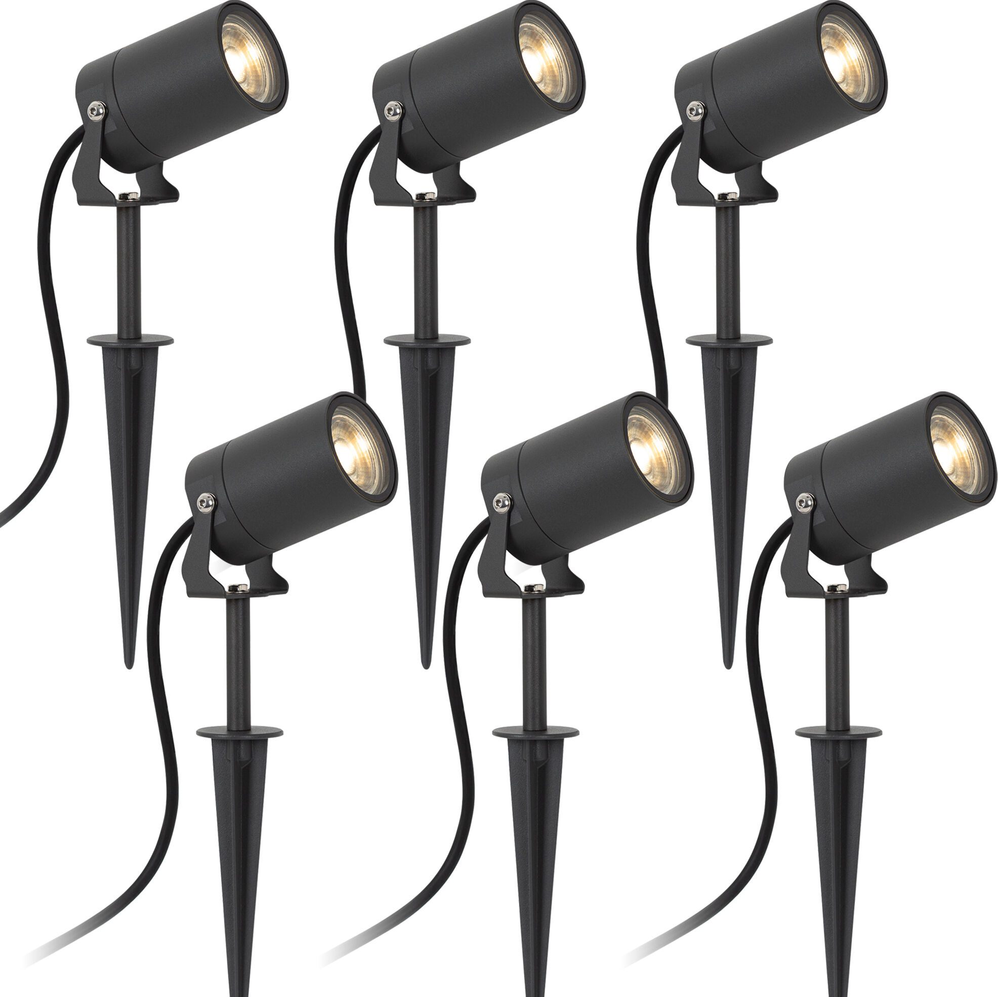 KS Verlichting 6x Stark Tuinspot Antraciet