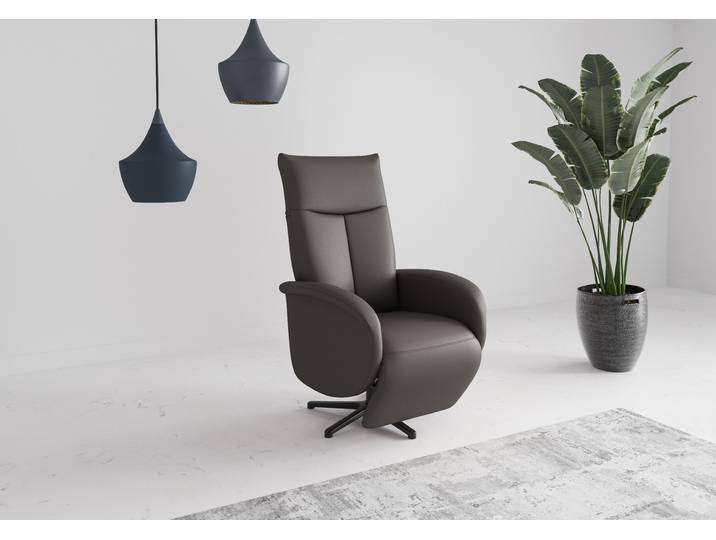 TV-Sessel SIT & MORE Juma, inkl. Drehfunktion & Kopfteilverstellung , grau (mocca), B:75cm H:110cm T:82cm, Sessel, TV-Sessel, Höhe Armlehne 66 cm, wahlweise mit Aufstehhilfe, 2 Motoren und Akku