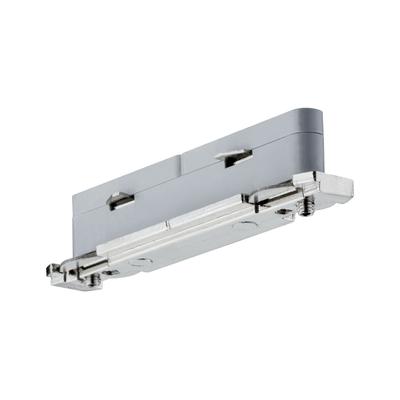 PAULMANN Schienensystem-Verbinder "URail Linienverbinder 70x11mm max. 1000W Silber für alle Farben", silber (silberfarben), B:7cm H:1,5cm T:1,1cm, Stromschienensysteme, LED Schienensystem