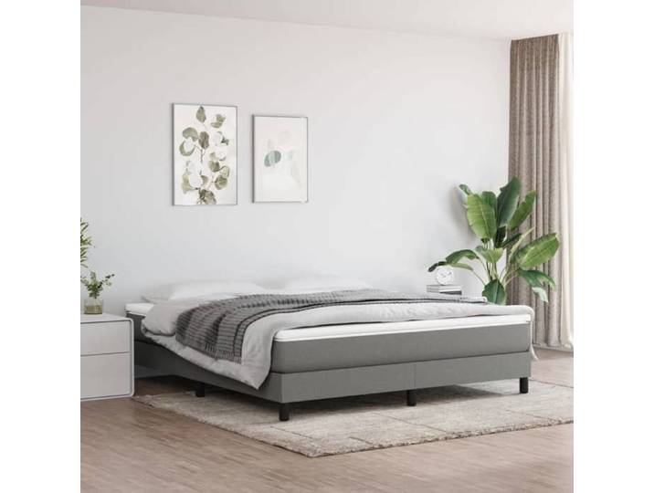 Gris Cadre de Lit pour 160x200cm Lit Double gris foncé 160x200cm tissu CL4148889