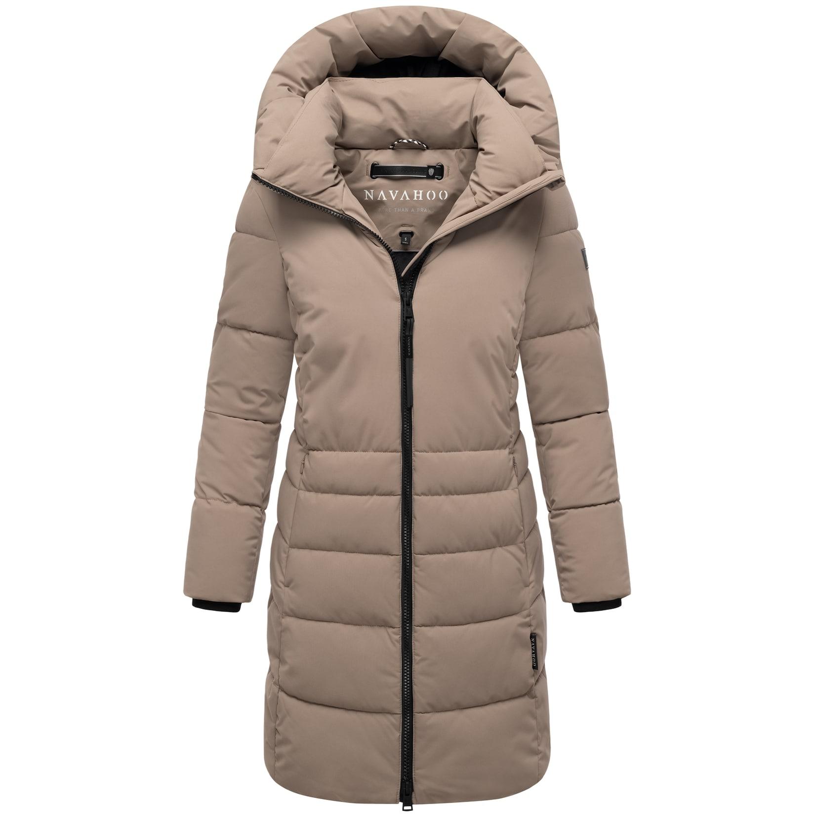 NAVAHOO Damen Winter Jacke Stepp Parka Mantel Winterjacke Anorak warm gefüttert Kapuze Mondnebel
