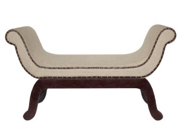 Premier Housewares Chaise Longue, Leinen, naturfarben