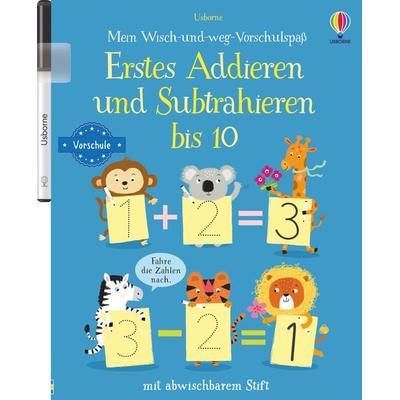 Mein Wisch-und-weg-Vorschulspaß: Erstes Addieren und Subtrahieren bis 10, Taschenbuch von Jessica Greenwell, Usborne, 978-1-78941-668-8