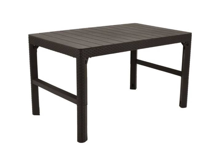 Table de jardin 2 en 1 Lyon Rattan marron Keter Allibert