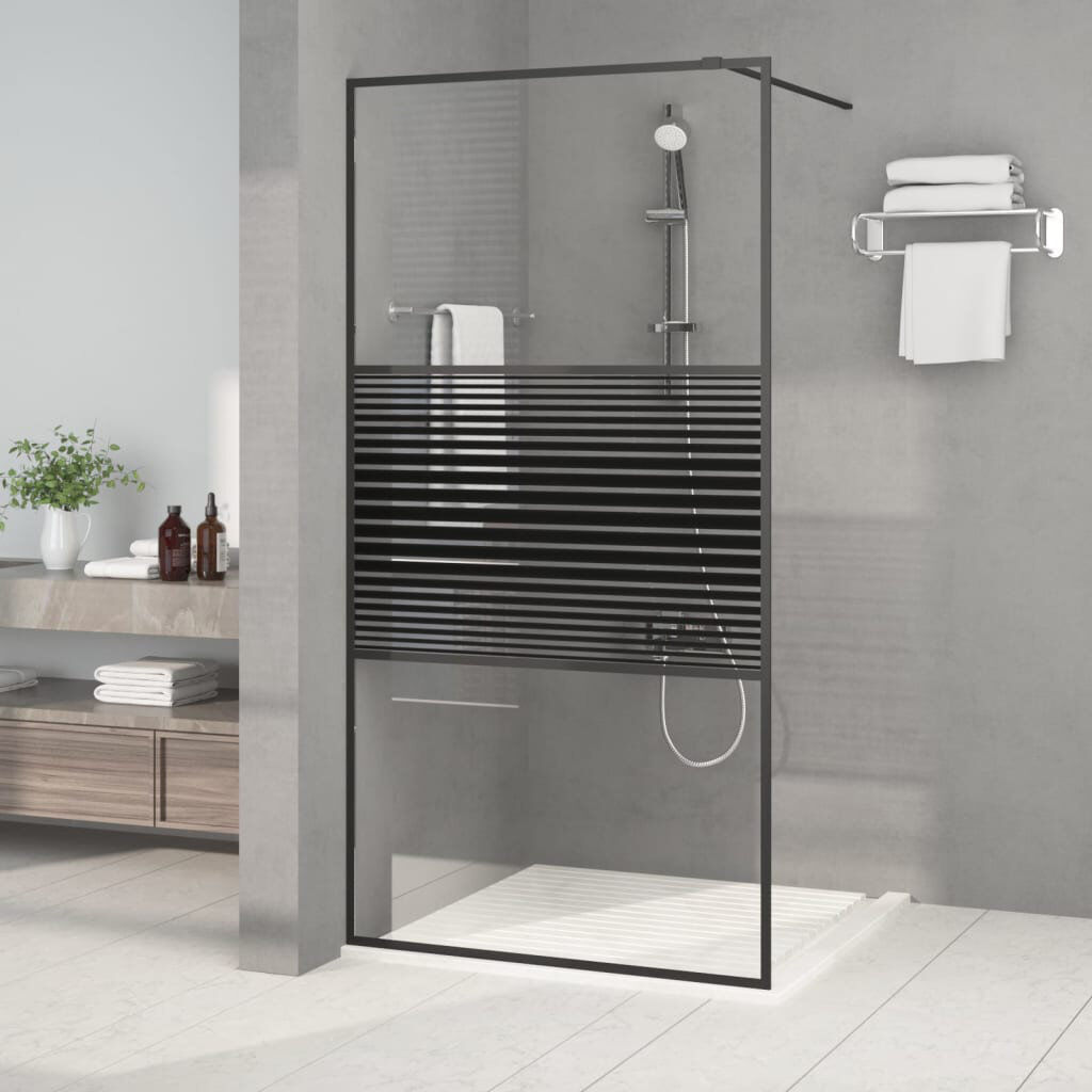 Belfry Bathroom Stemple Framed Fixed Shower Screen with Clear Glass 195cm H x 100cm W