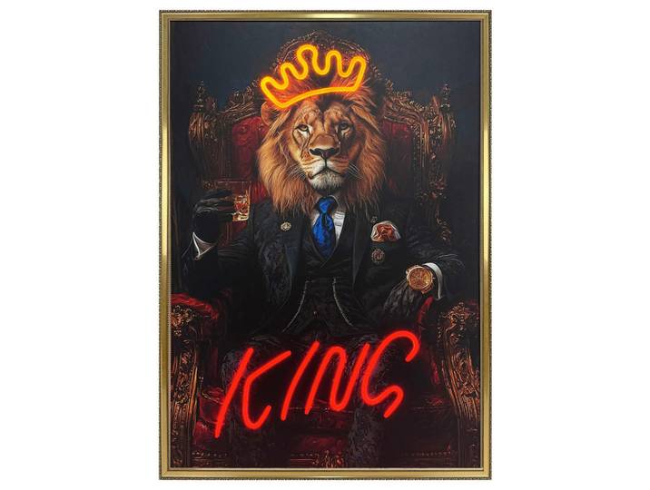 Reinders! Led-Bild, Schwarz, Tiere, rechteckig, 70x100 cm, gerahmt,