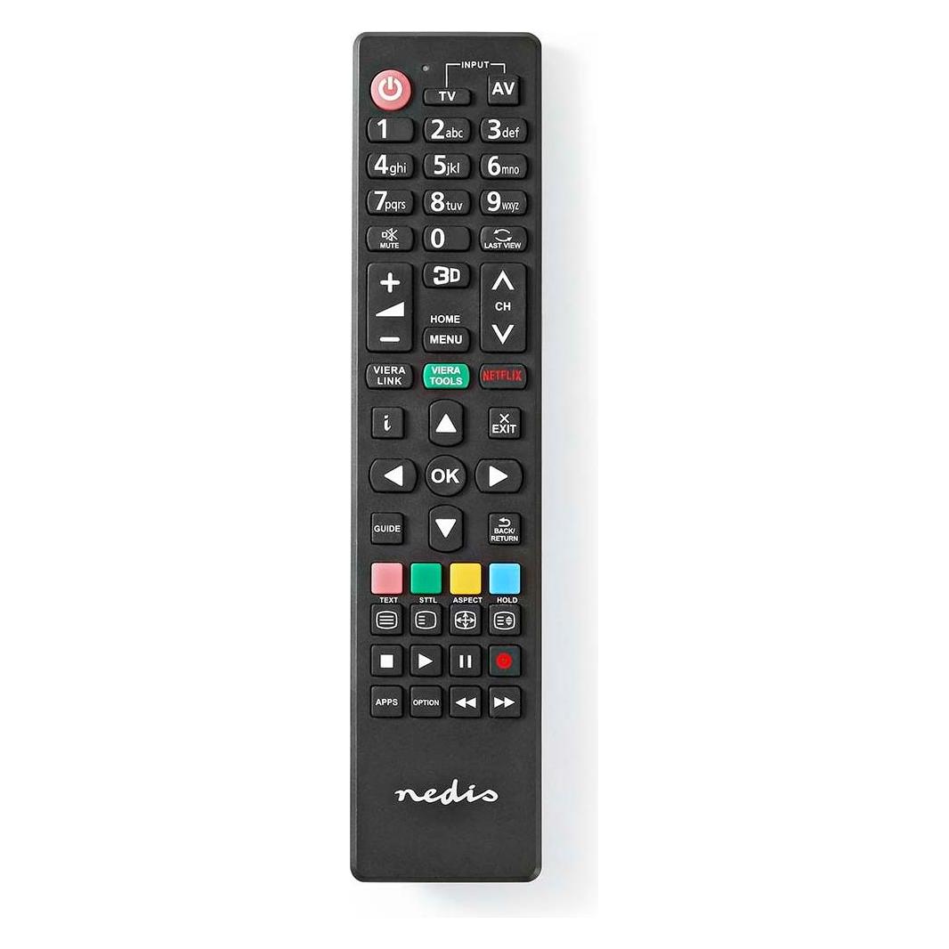 Nedis Replacement Remote Control Suitable for: Panasonic Fixed 1 Device Netflix Button/Viera Link Bu (Gerätespezifische Fernbedienung, Infrarot) (TVRC41PABK)