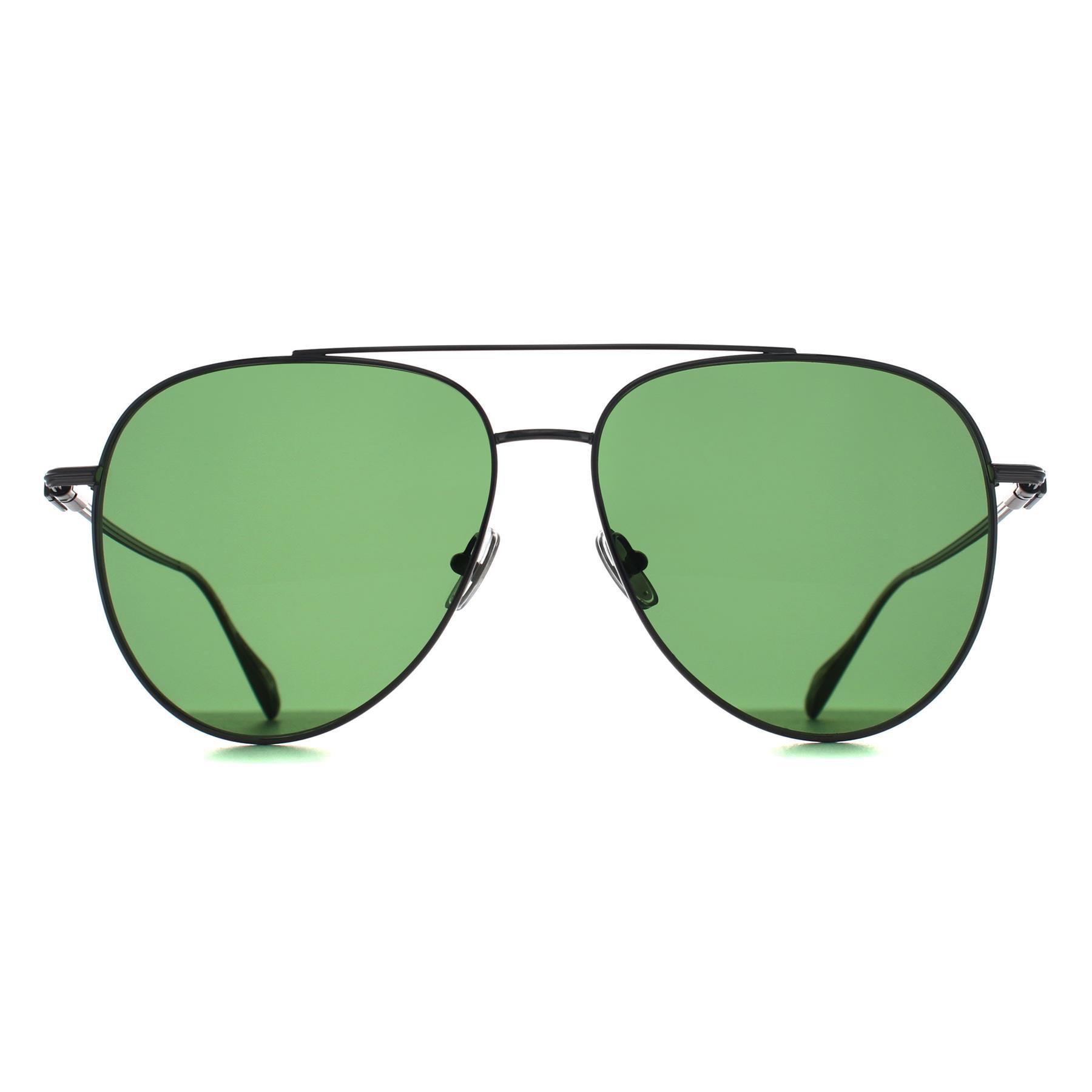 Salvatore Ferragamo SF308S 044 licht ruthenium groen zonnebril