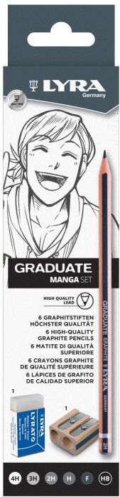 Etui 8 x crayons Lyra Graduate Graphite Manga Pen