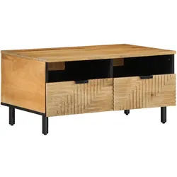 vidaXL Couchtisch Braun 80x54x40 cm Massivholz Mango