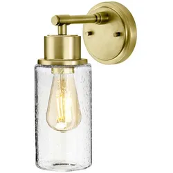 Elstead Lighting, Wandleuchte, Morvah Wandleuchte E27 Gebürstetes Messing IP44