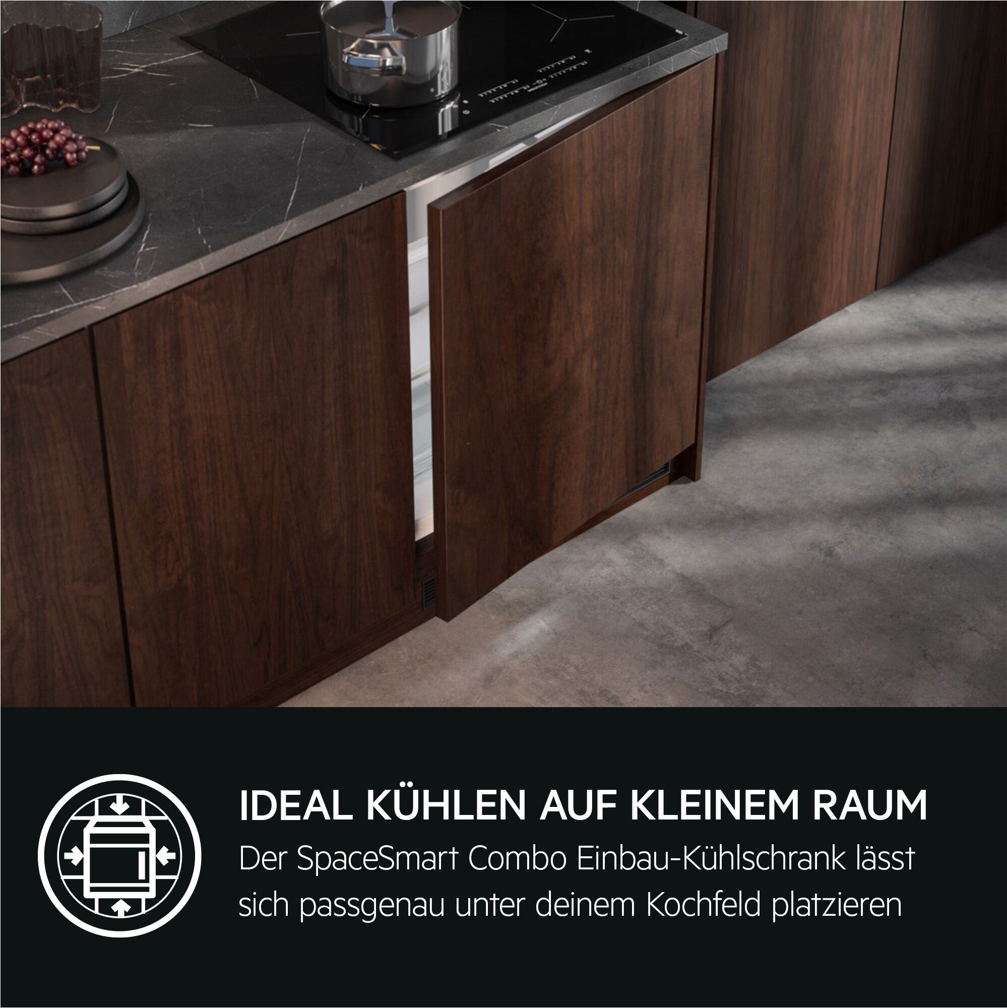AEG Einbaukühlschrank "OSK6I82EF", Energieeffizienz: E (A-G), silber (weiß), Rechtsanschlag, Kühlschränke, SpaceSmart Combo: Optimale Lebensmittelkühlung