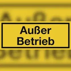 Außer Betrieb, Magnetfolie, 250x100 mm