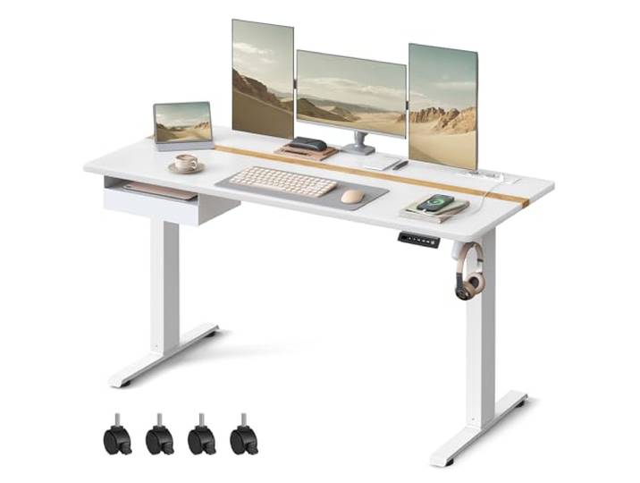 VASAGLE Hoogteverstelbaar bureau elektrisch, memoryfunctie met 4 hoogtes