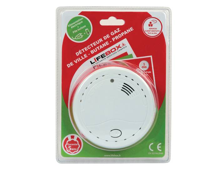 Détecteur de gaz Lifebox diamètre 10,5 cm