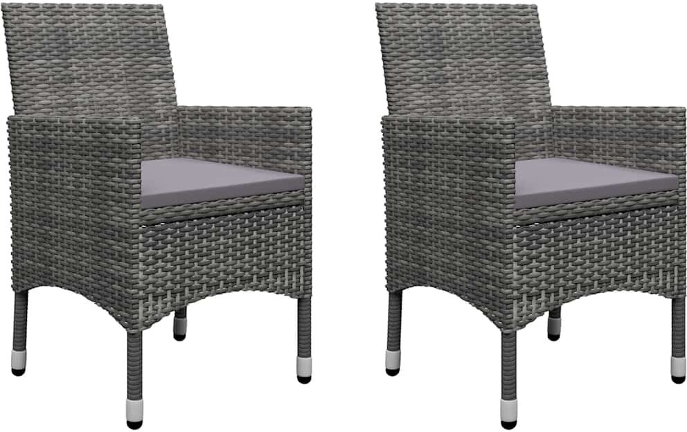 vidaXL Juego de comedor de jardín de 3 piezas gris Gris