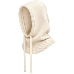 Cashmera Winter Damen Kapuze Mit Kragen - off white