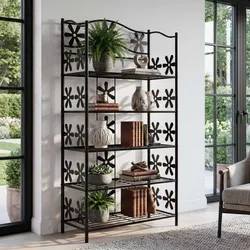 Regal Metall Bücherregal Schuhregal Standregal Bern ~ 5 Böden, Höhe 112cm