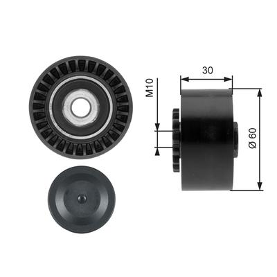 GATES Spannrolle, Keilrippenriemen DriveAlign® t39011 für RENAULT