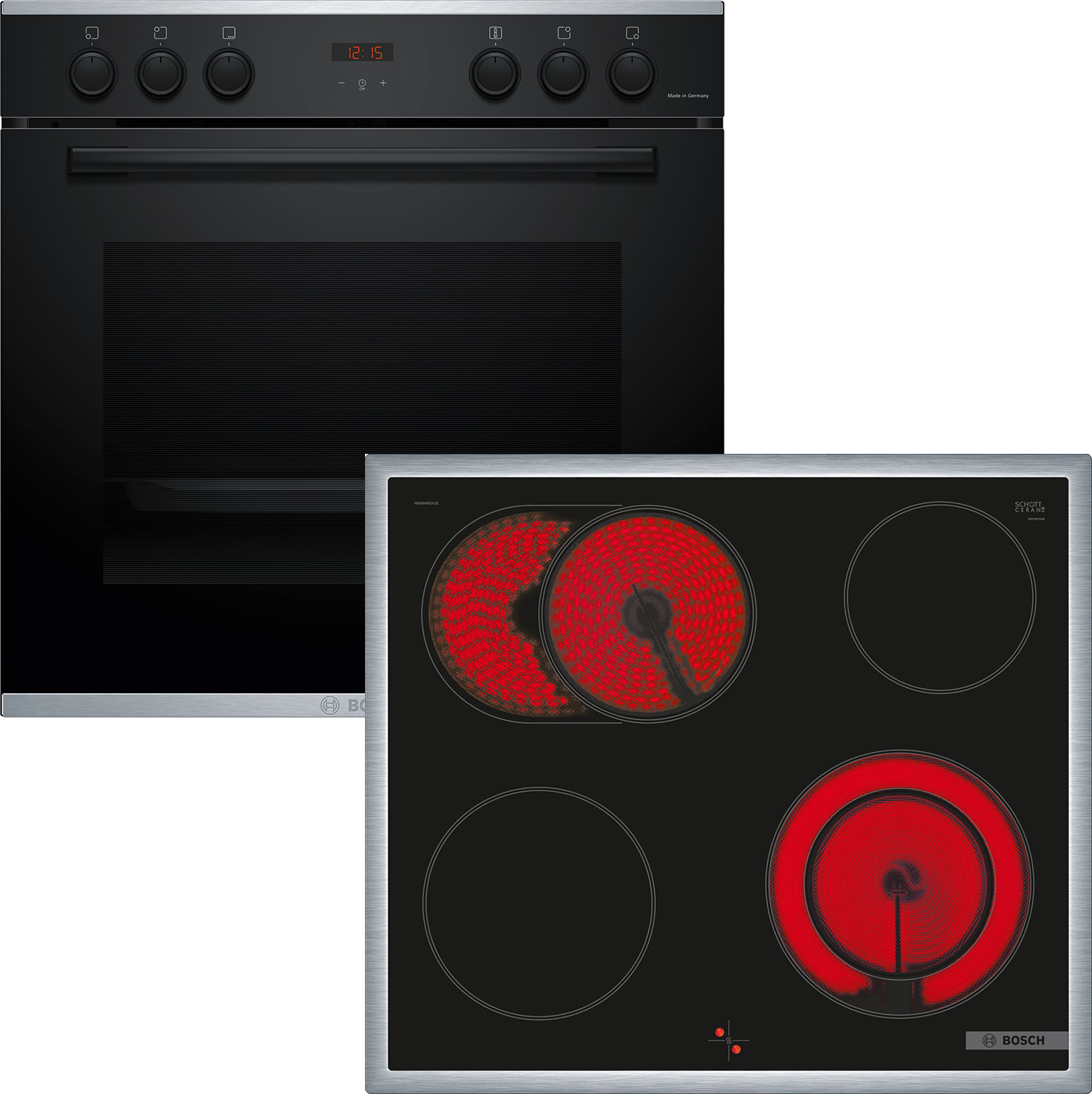 Bosch ATMKHERD2, Keramik, 4 Zone(n), Glaskeramik, Schwarz, Berührung, 58,3 cm