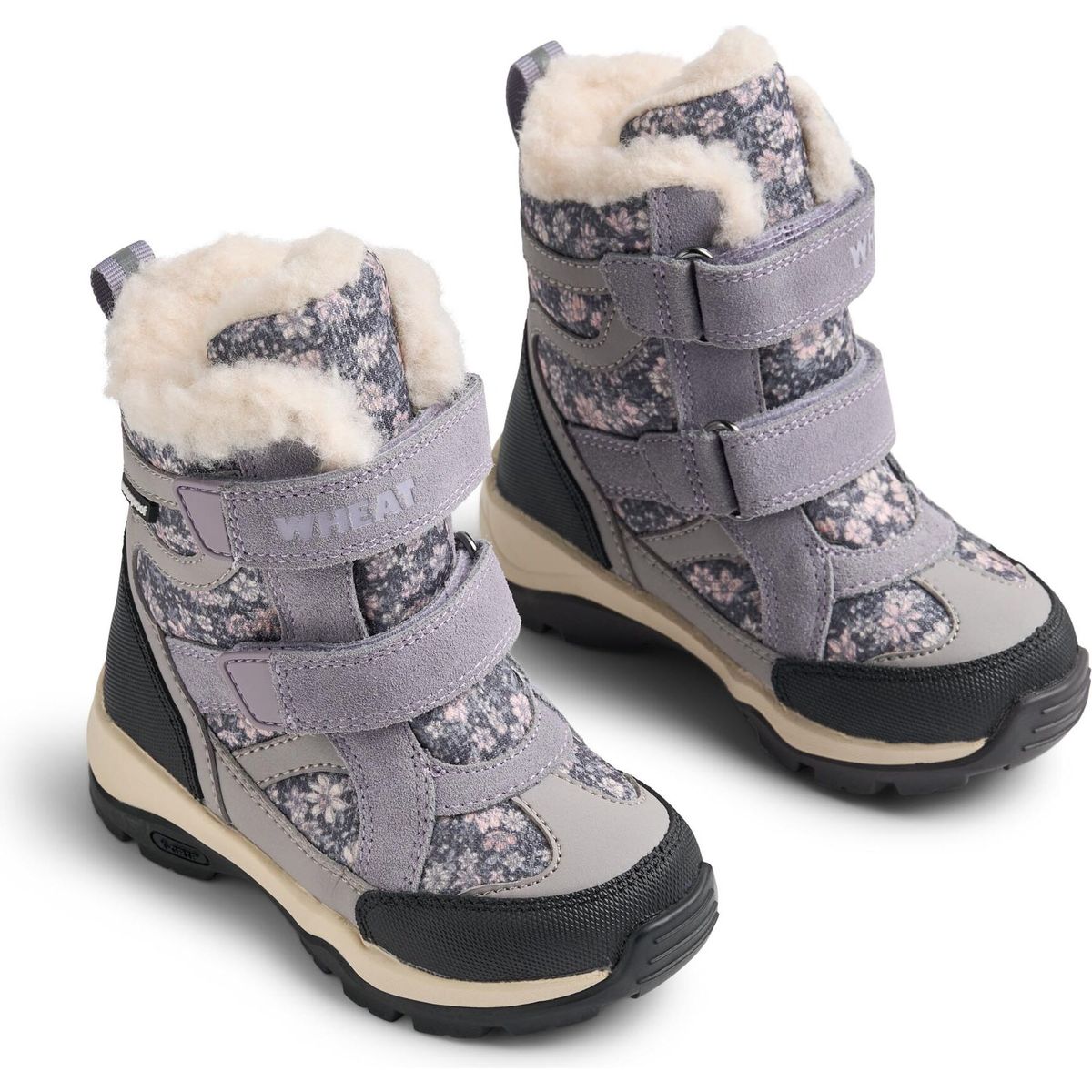 Wheat Winterboot Trailor Tex dark charcoal flowers (9670) 33 WF538k-02-9670-33