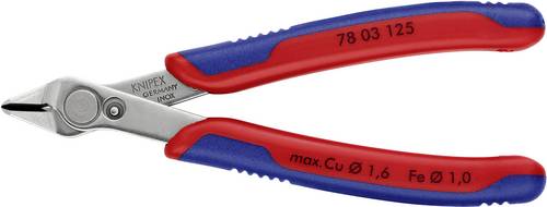 Knipex Super-Knips 78 03 125 Elektrotechnik und Feinwerktechnik Printzange ohne Facette 125 mm