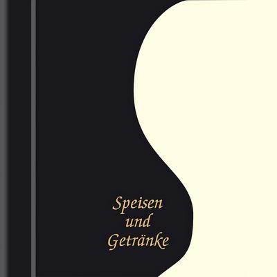 Adina Speisekarte Menümappe A4 schwarz / beige Wave