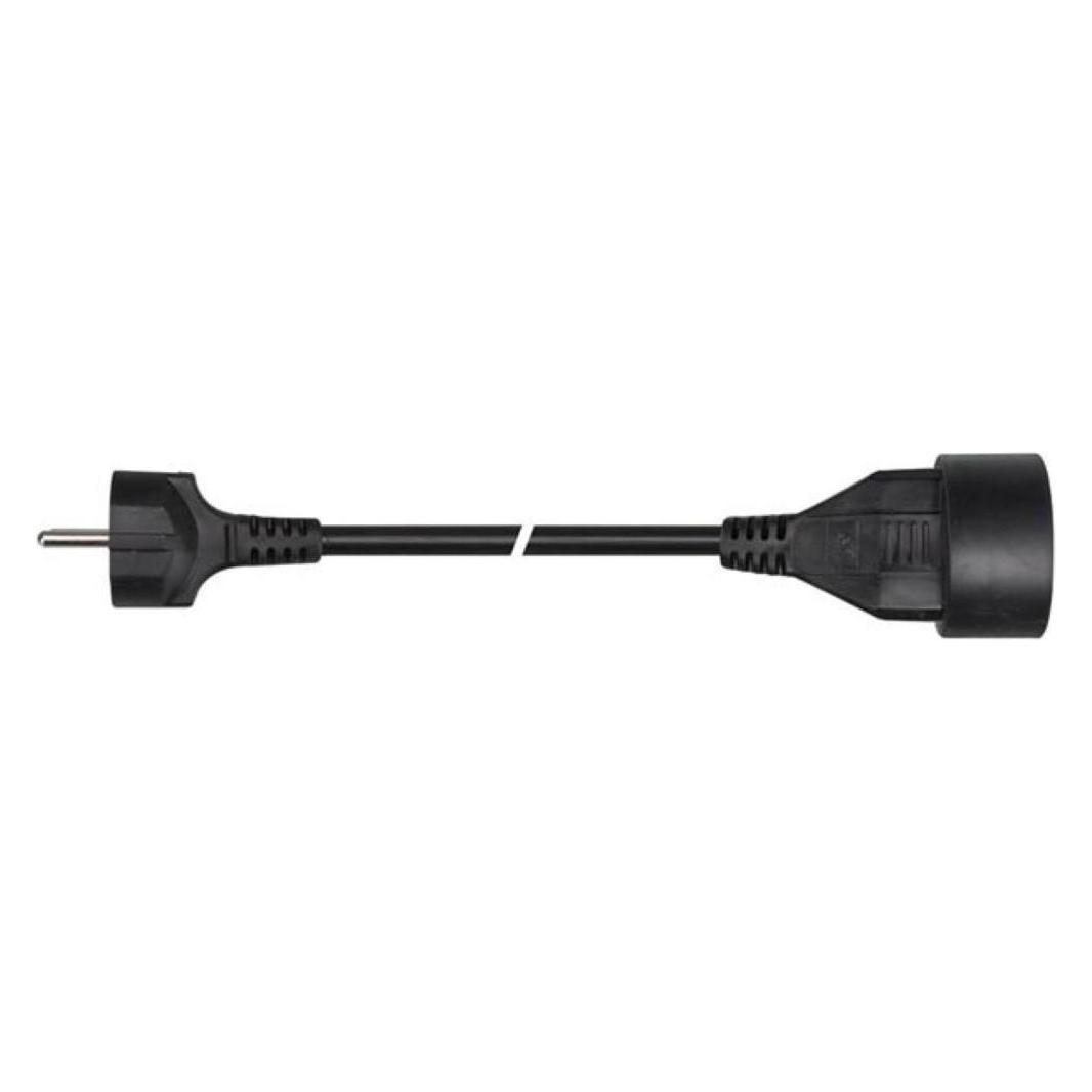 Velleman VERLÄNGERUNGSKABEL - 3 m - SCHWARZ - 3G1.5 - STECKER-TYP E (FRANZÖSISCHES SYSTEM) (3 m, CEE 7/3) (EC03B)