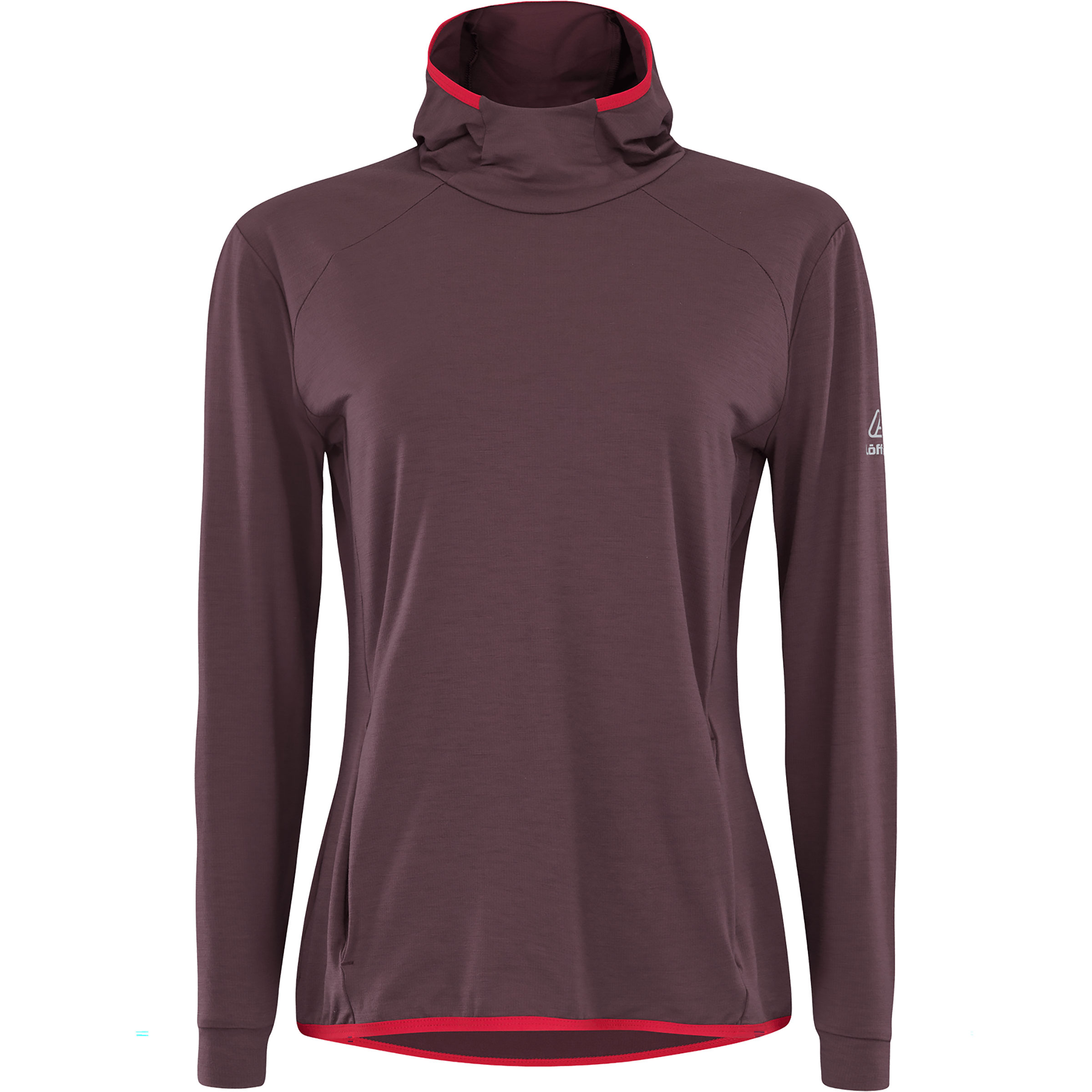 Löffler Transtex Merino Damen Hoodies lila Größe XS Langlauf Klassik | Langlauf Skating | Skifahren | Laufen Schnell trocknend Merinowolle