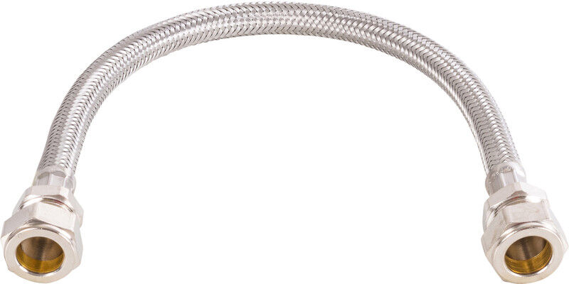 BPE RVS flexibele slang 35cm 15mm knel x 15mm knel