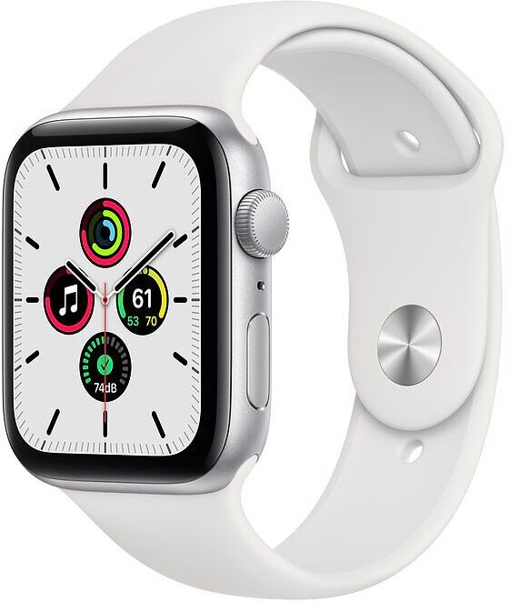 Apple Watch SE Aluminium 44 mm (2020)   WiFi   silver   white sport band - Refurbished