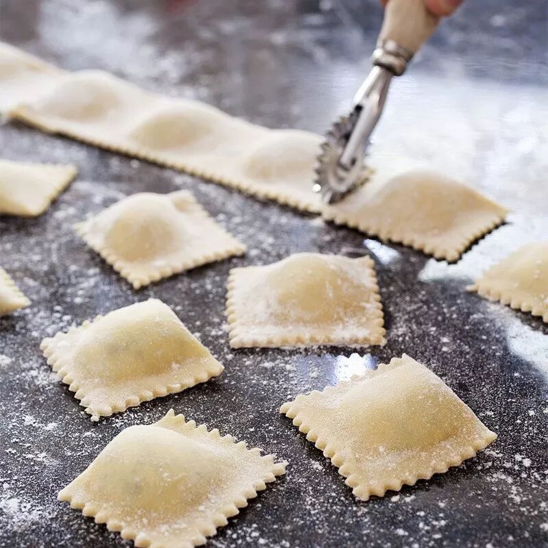 INF Aluminiumlegierung Keks-/Wonton-/Teigtaschenform mit Wellenkantendesign