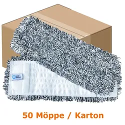 Wischmop MopKnight Tritex Mop schwarz 50 cm Karton 50 Stück, ein wahrer Allrounder, einzigartige Gewebemischung