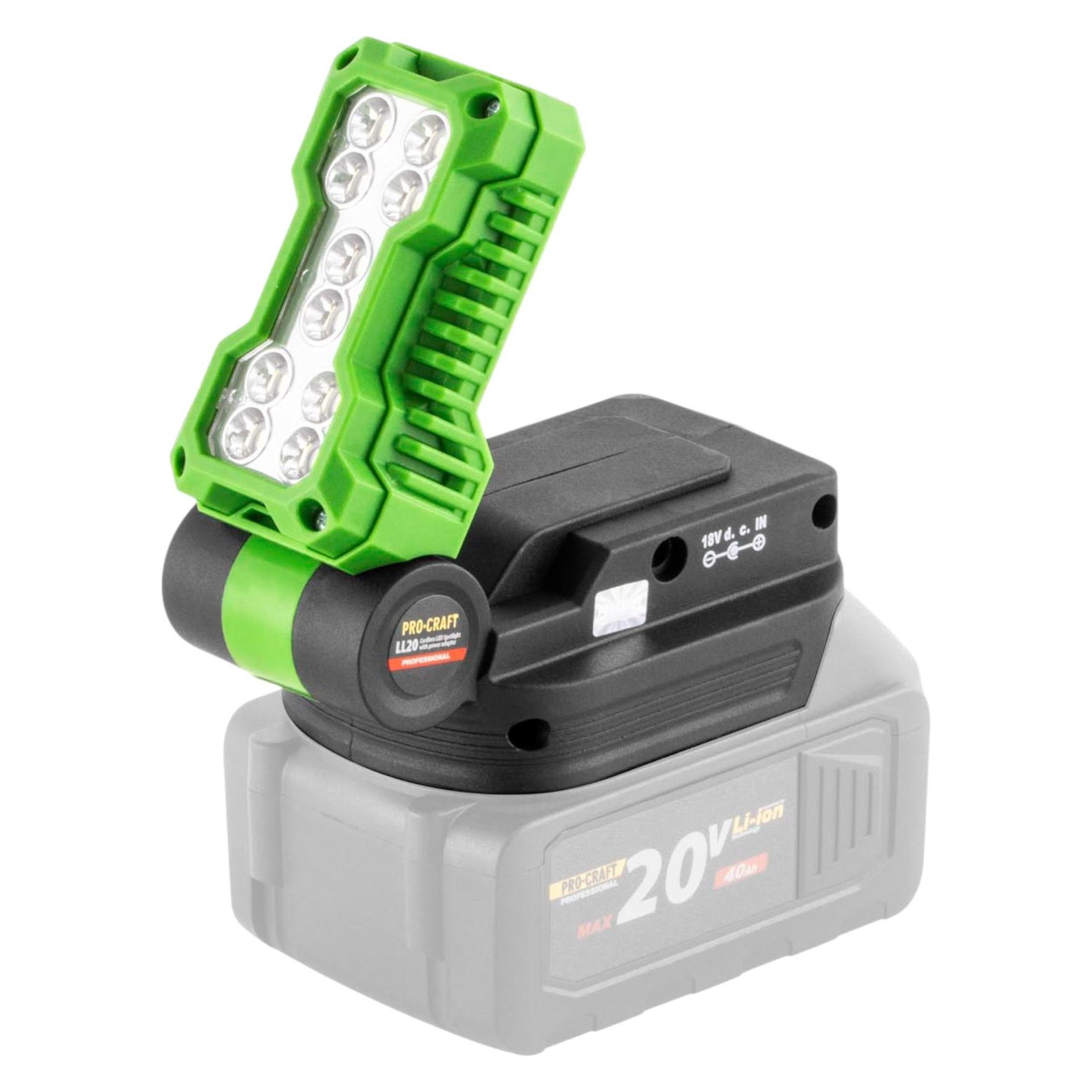Procraft LL20bb Akku LED Strahler 20 V 500 lm Solo - ohne Akku, ohne Ladegerät (500 lm) (LL20bb)