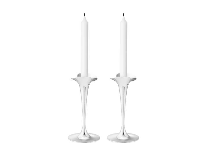 Georg Jensen Bloom bougeoirs pour chandelles Acier inoxydable, petits, lot de 2