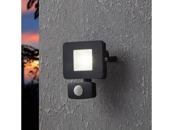 EGLO LED Aussen-Wandstrahler Faedo 3, schwarz, Aluminium, Modern, LED Außenleuchte