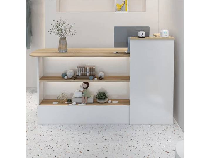 Comptoir de Bar personnalisé, armoire de caisse, moderne, élégant, beauté, bureaux de réception simples, mobilier de bureau Unique et délicat