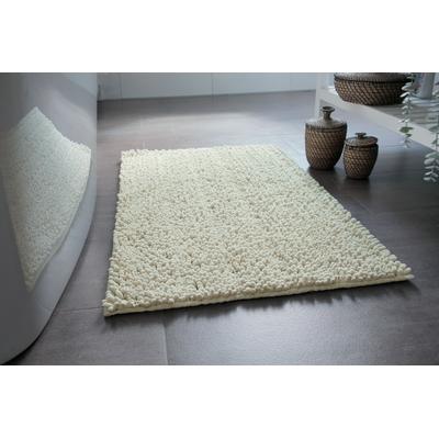 Badematte WECON HOME BASICS "Benno", beige (creme beige), H:22mm, Polyester, Badematten, Badematte, waschbar, rutschfest, sehr weich, strapazierfähig, Chenille, robust