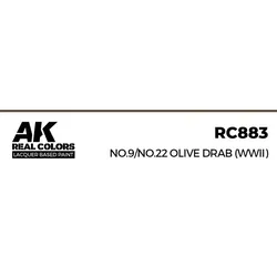 AK Real Colors No.9/No.22 Olive Drab (WWII) 17 ml