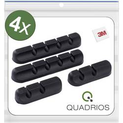 Quadrios 25CA579 Kabelhalter selbstklebend 25CA579 Bündel-Ø-Bereich 6 mm (max) mit Acrylat Kleber Schwarz, Weiß 4 St.