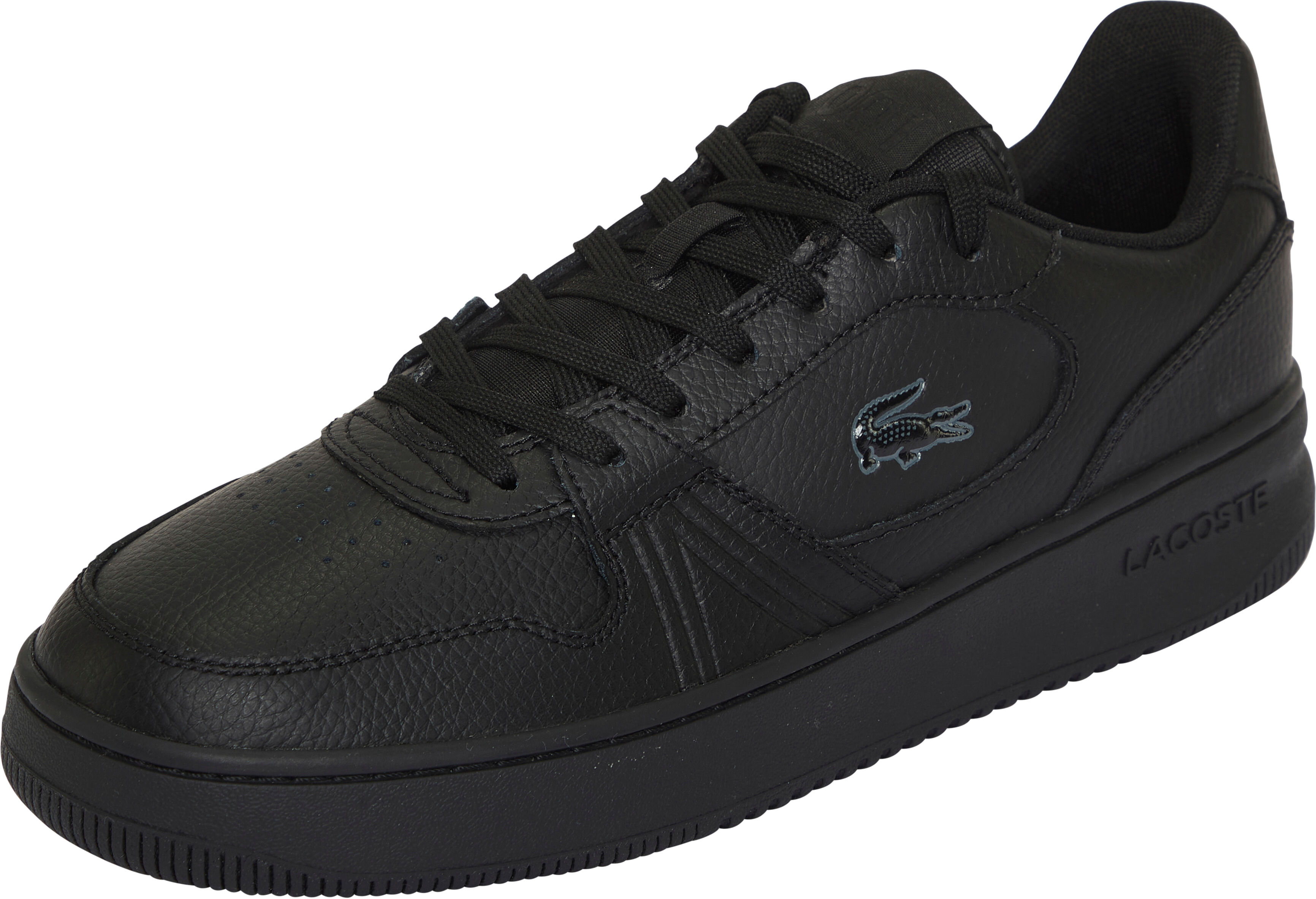Sneaker LACOSTE "LACOSTE L001", Herren, Gr. 45, schwarz (blk, blk), Leder, Schuhe Sneaker