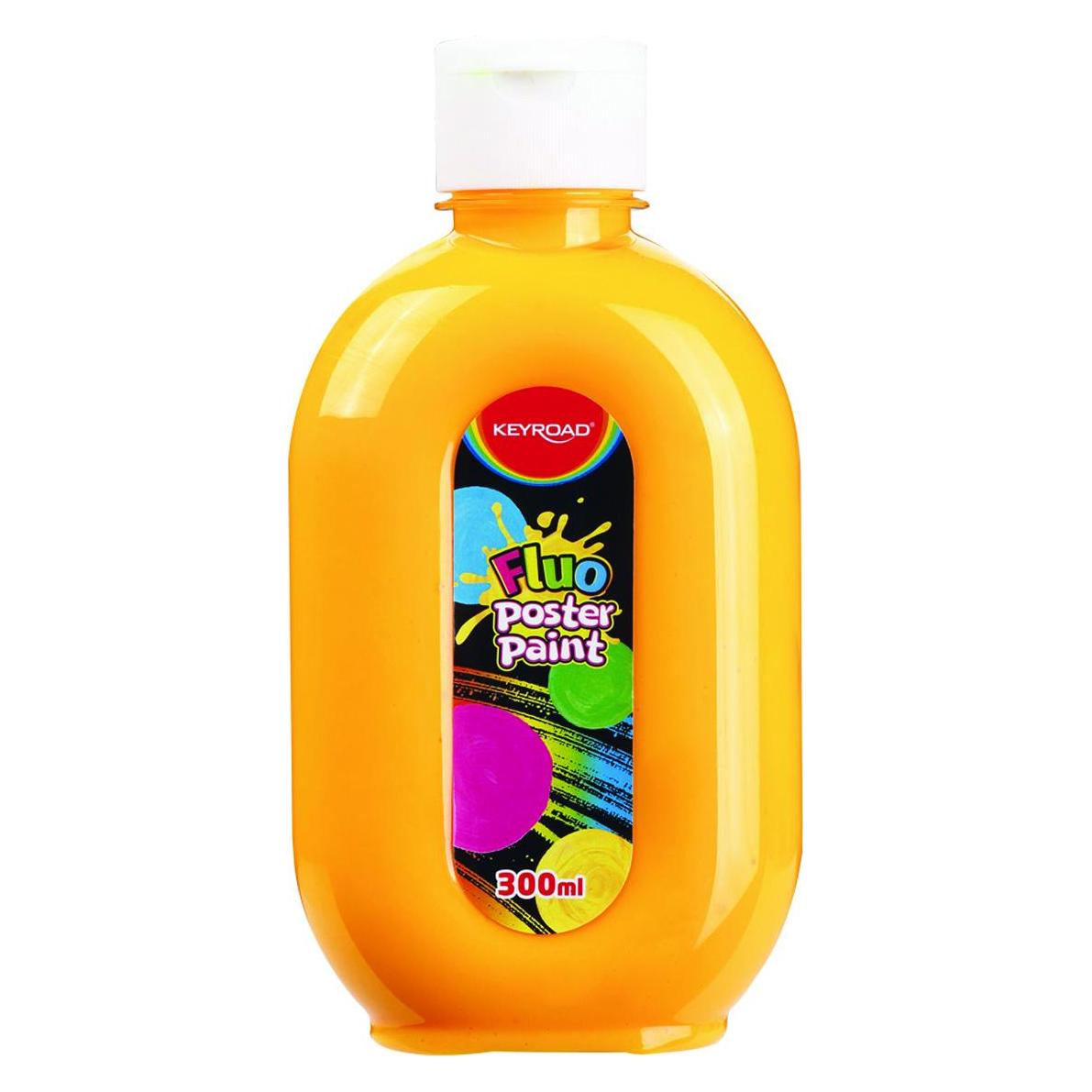 Keyroad Plakatfarbe, fluo, 300 ml, flasche, neonorange (300 ml) (KR972105)