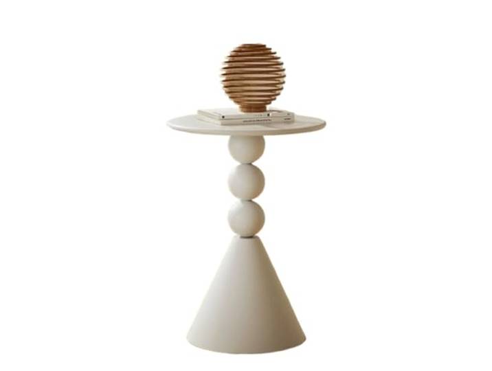 Runder Couchtisch, moderne kleine Beistelltische, Sockel, Kreis-Akzent Getränke-Martini-Tische for Wohnzimmer, Couch, Büro couchtisch