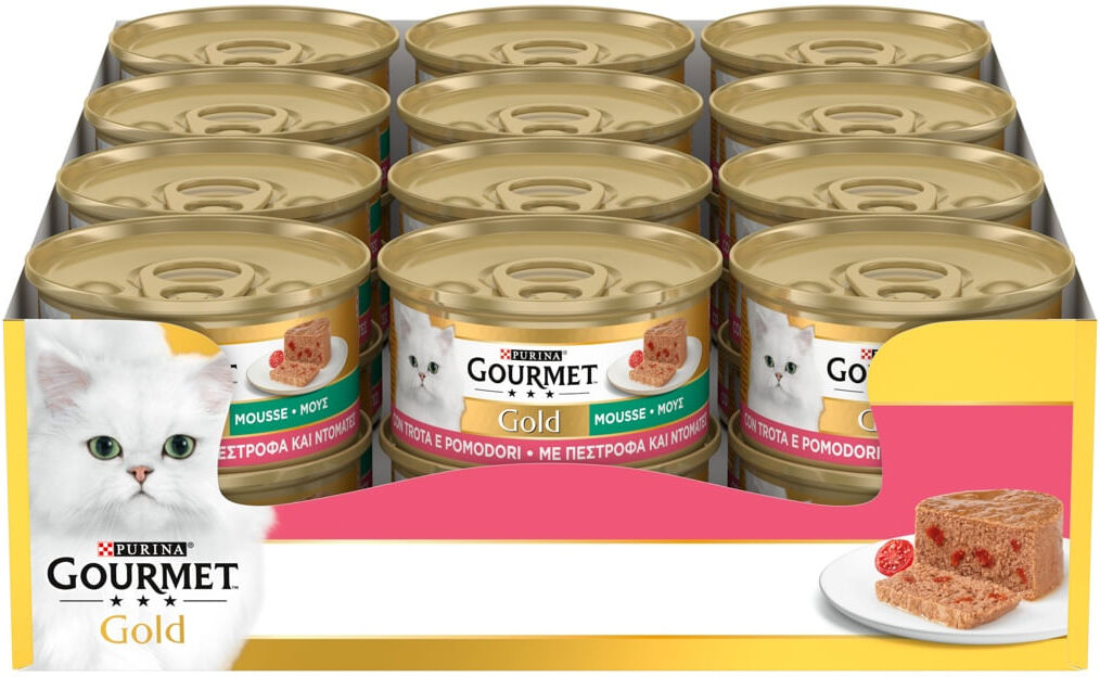Gourmet Gold Mousse Lattina Multipack 24x85G TROTA E POMODORO