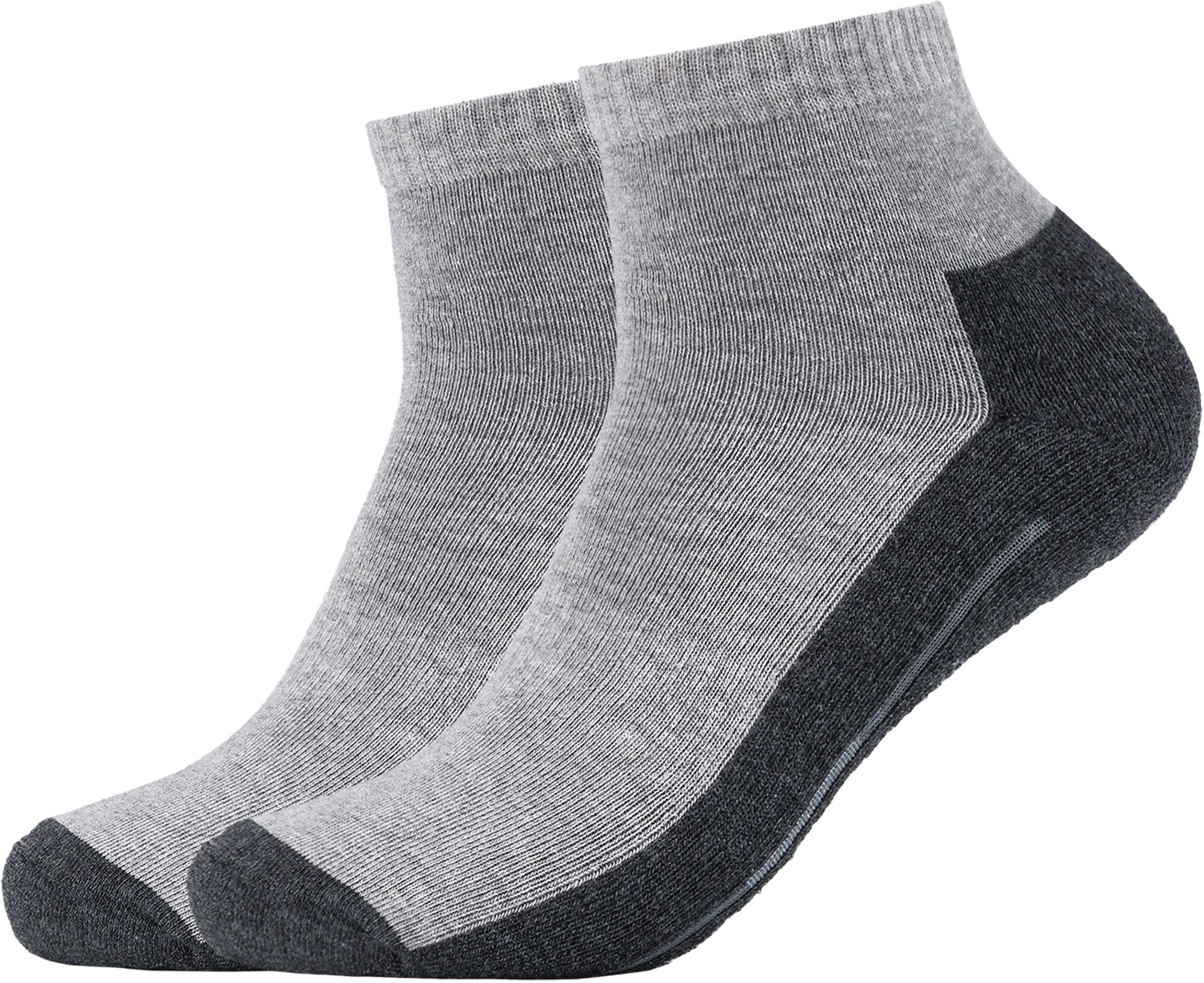 Kurzsocken CAMANO "function", Damen, Gr. 43-46, grau (hellgrau, grau), Materialmix, uni und meliert, normal, Socken Kurzsocken, mit entlastender Halbplüschsohle hellgrau, grau 43-46
