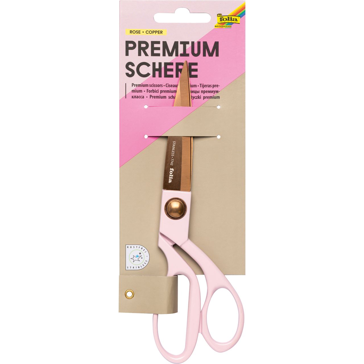 folia Schere Premiumschere gold/rosa 20,1 cm