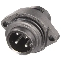 CA 3 GS - Einbaustecker mit Flansch CA-Serie, 3 + PE polig