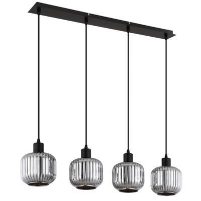 NOWA Pendelleuchte "TOM", schwarz, 4, Ø 15cm H: 120cm, 1 Stk., Leuchten, Hängeleuchte, Hängeleuchte, Wohnbereich, Essbereich, Pendelleuchte