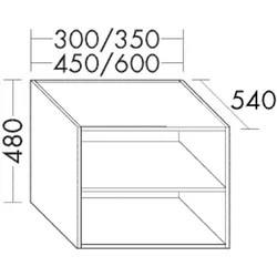 Burgbad Regal System 30 Preisgruppe 2 Echo 480x600x520 Nussbaum Dekor Samt, WUYX060F6323 WUYX060F6323